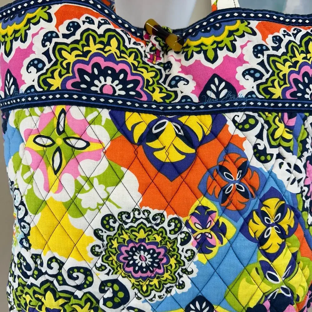 Vera Bradley quilted cotton tote retired “Rio